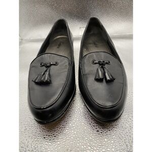 Trotters Black Leather Tasseled Loafer Flats Women's Size 9.5M